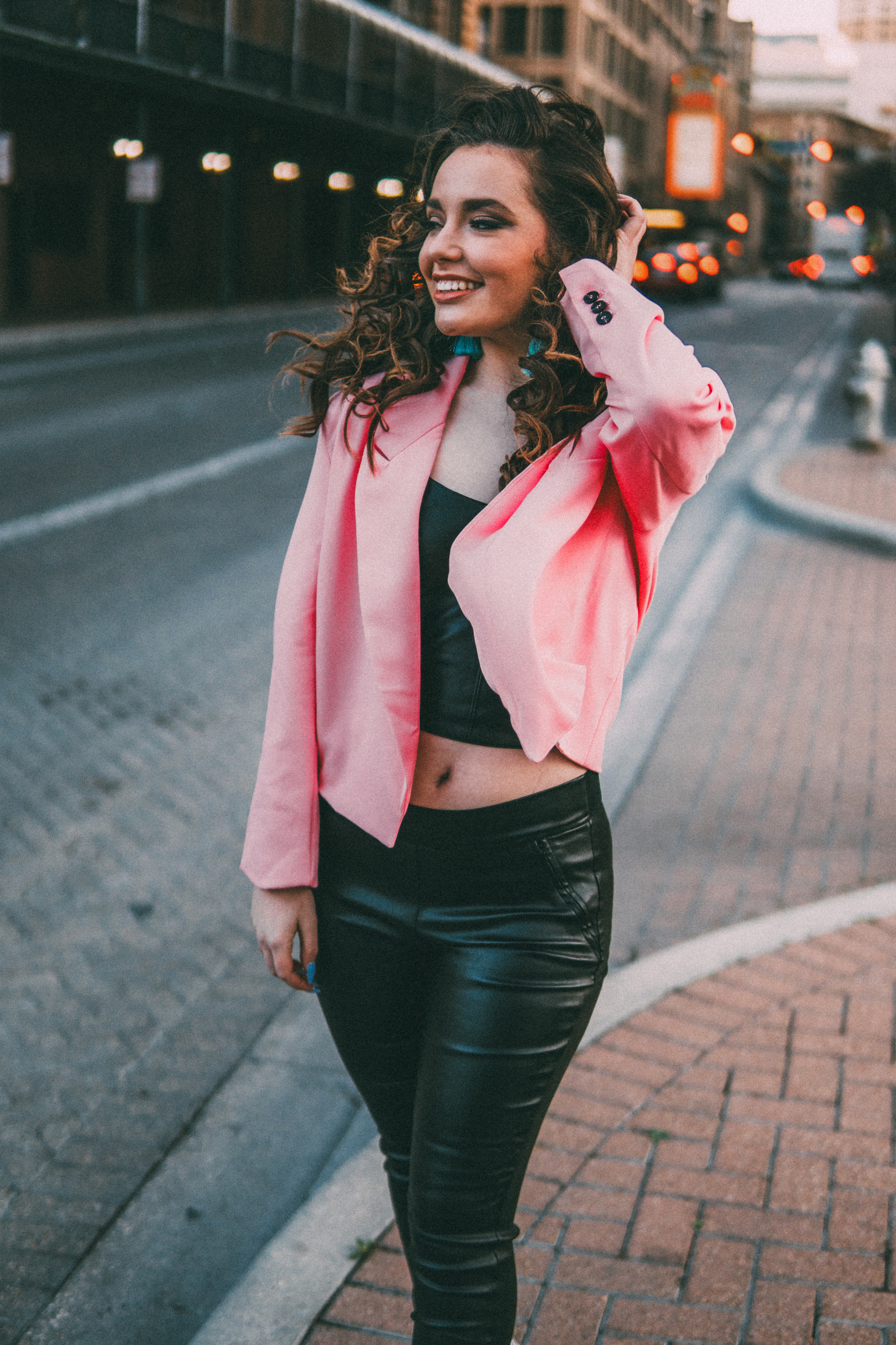 Fashion portrait with structured lighting